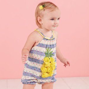Mud Pie Pineapple Bubble Romper 0-3 mos